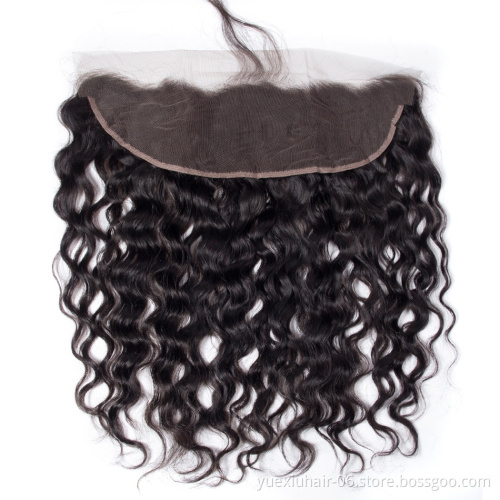 CELIE Unprocessed Water Wave Fronal 13x4 Nice Bleached Knots Lace Frontal Swiss Lace Hair Frontal